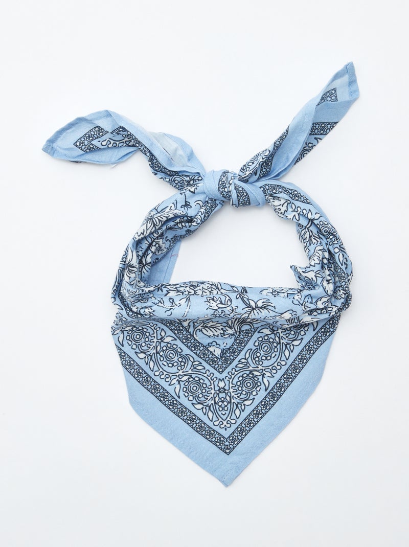 Lenço estampado 'bandana' AZUL - Kiabi