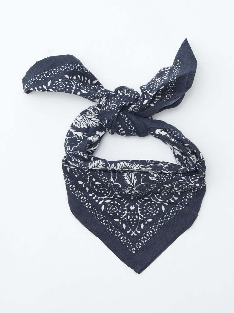 Lenço estampado 'bandana' AZUL - Kiabi