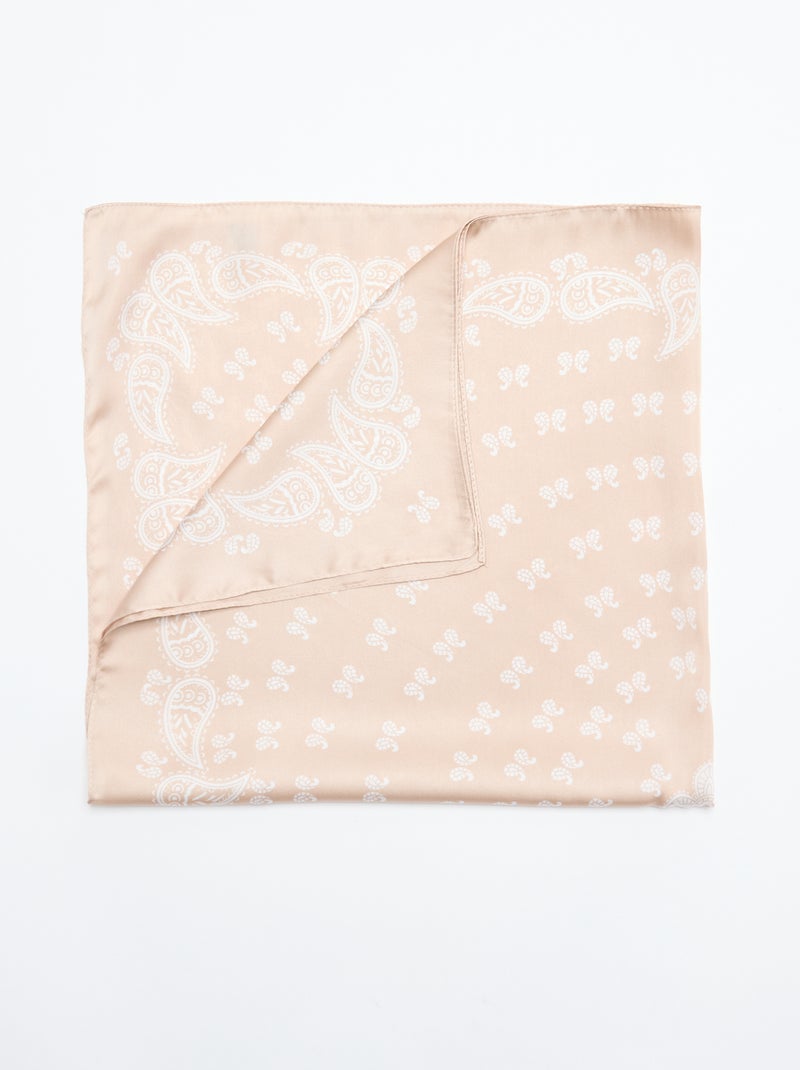 Lenço estampado \'bandana\' Bege - Kiabi