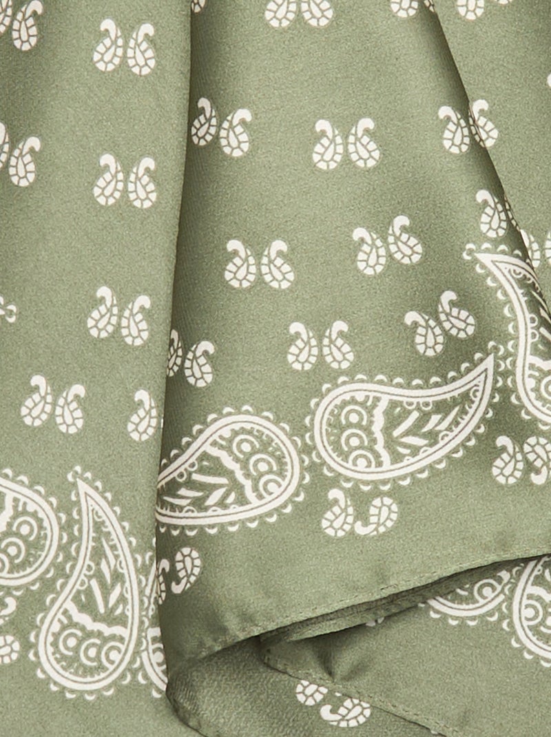 Lenço estampado \'bandana\' Caqui - Kiabi