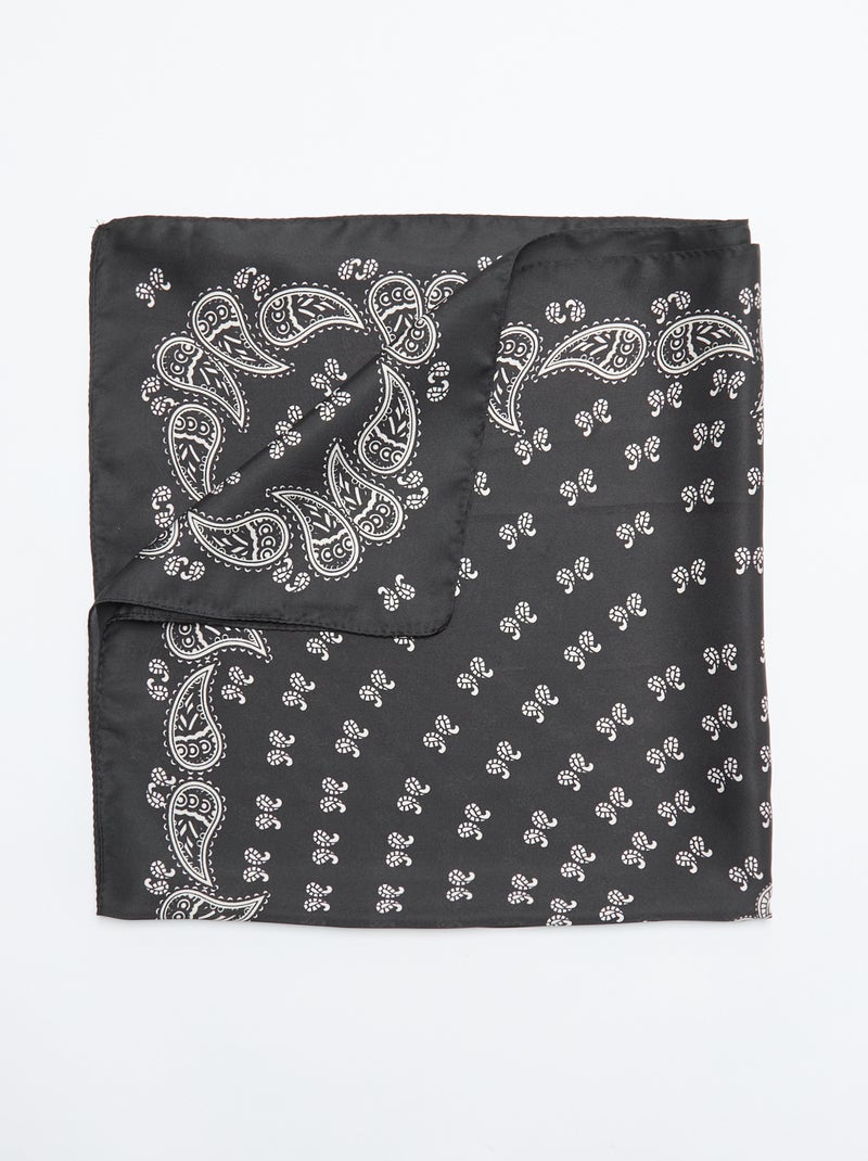 Lenço estampado \'bandana\' Preto - Kiabi