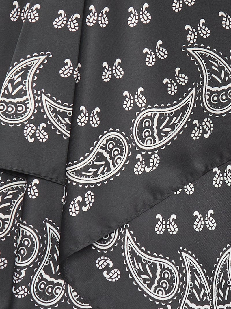 Lenço estampado \'bandana\' Preto - Kiabi