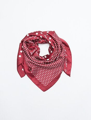 Lenço estampado 'bolinhas' e 'bandana'