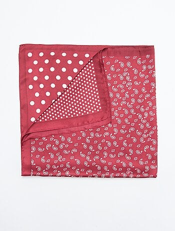 Lenço estampado 'bolinhas' e 'bandana'