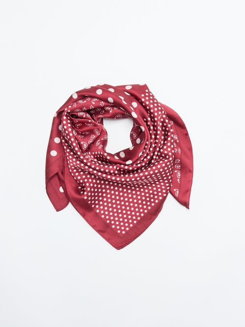 Lenço estampado 'bolinhas' e 'bandana' - Kiabi