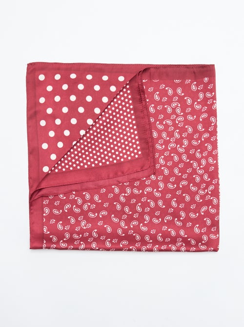 Lenço estampado 'bolinhas' e 'bandana' - Kiabi