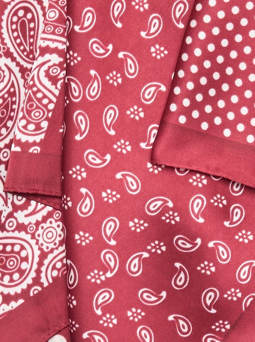 Lenço estampado 'bolinhas' e 'bandana' - Kiabi