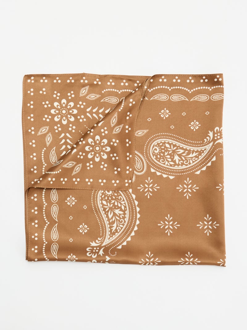 Lenço estampado Castanho - Kiabi