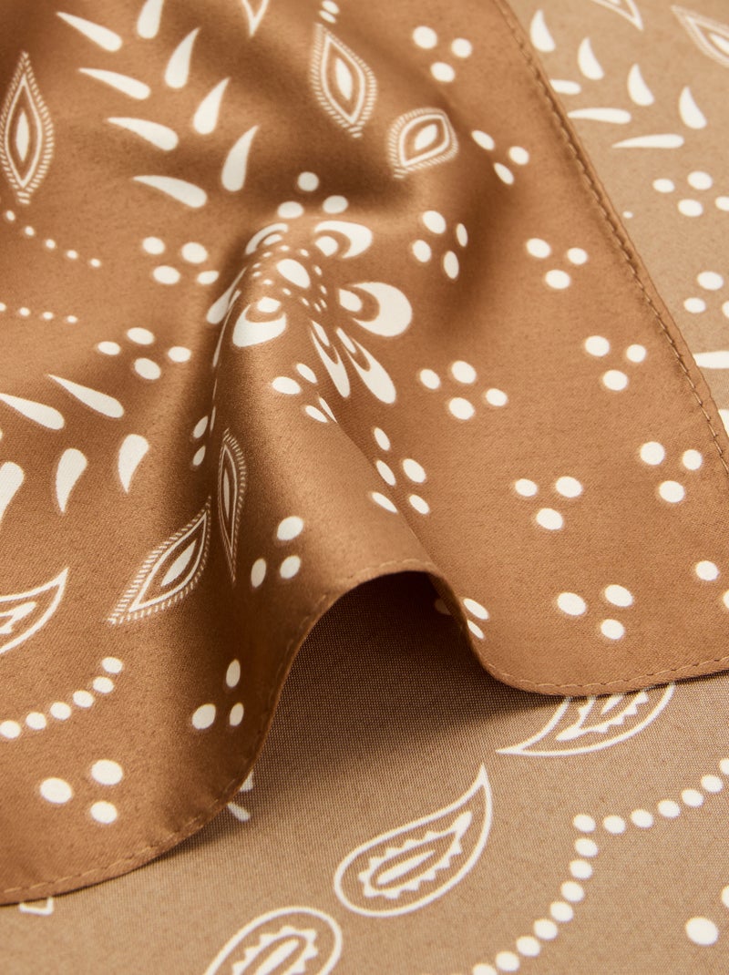 Lenço estampado Castanho - Kiabi