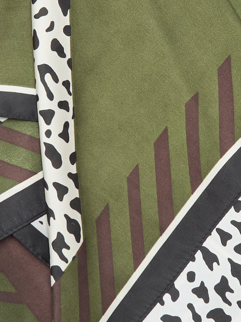 Lenço estampado 'leopardo' Caqui - Kiabi