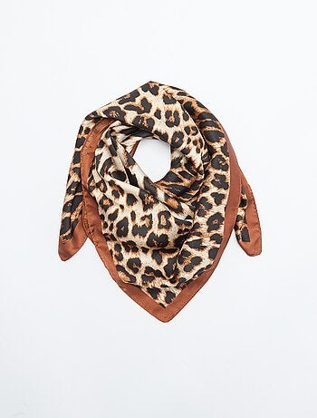 Lenço estampado \'leopardo\'