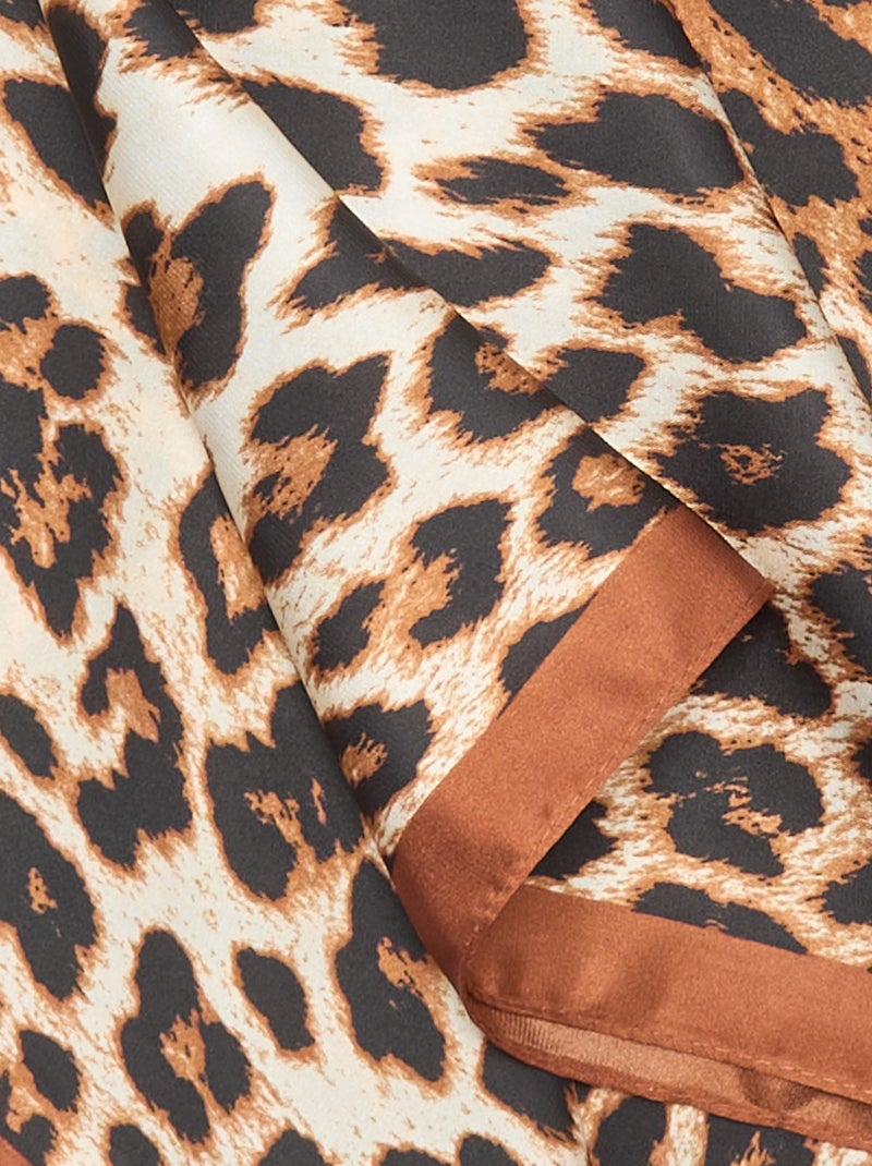 Lenço estampado \'leopardo\' Castanho - Kiabi
