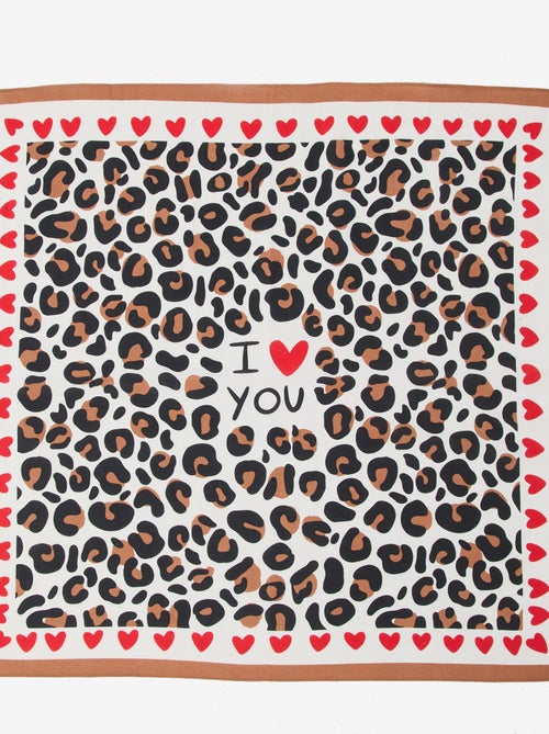Lenço estampado quadrado (65x65 cm) 'Agathe Sorlet x Kiabi' - Dia dos Namorados - Kiabi