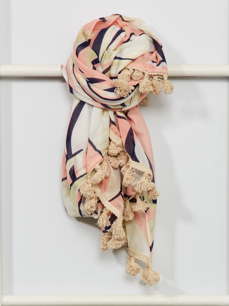 Lenço estampado Salmão - Kiabi