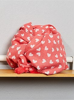 Lenço fluido com corações - Kiabi