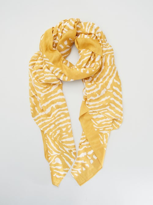 Lenço fluido com estampado 'zebra' - Kiabi