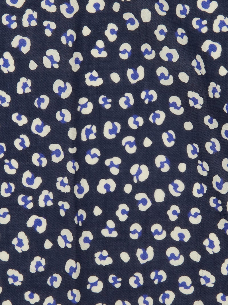 Lenço grande estampado AZUL - Kiabi