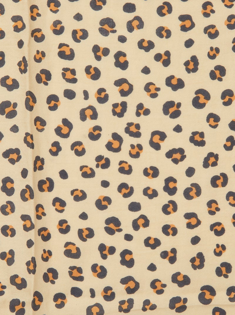 Lenço grande estampado BEGE - Kiabi