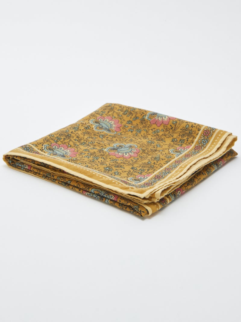 Lenço grande estampado CASTANHO - Kiabi