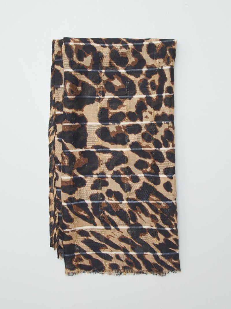 Lenço leopardo CASTANHO - Kiabi