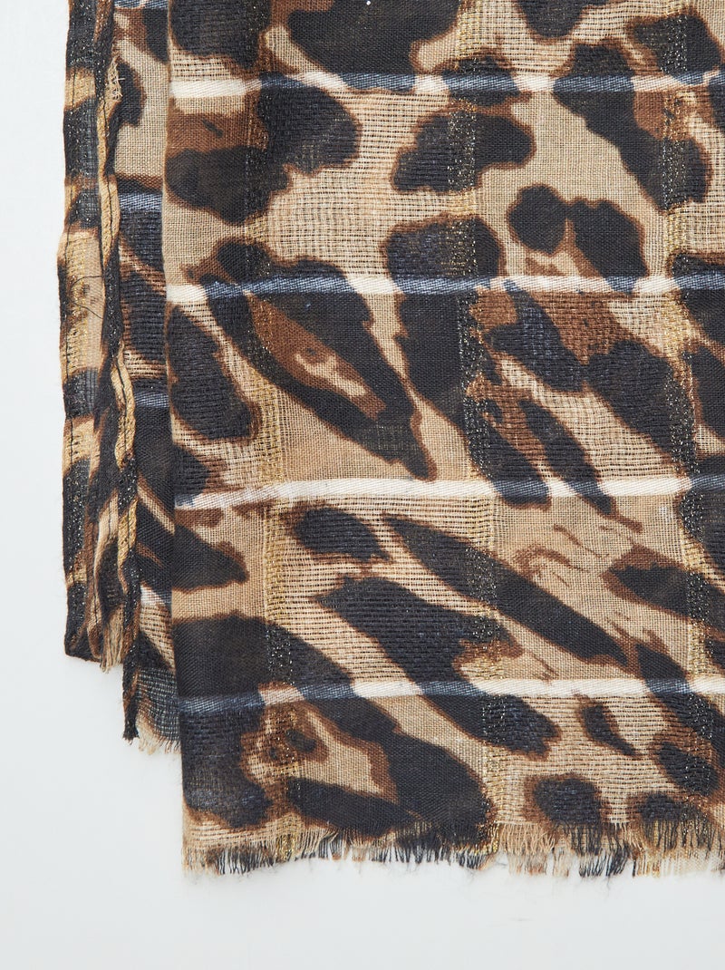Lenço leopardo CASTANHO - Kiabi