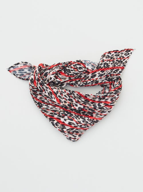 Lenço plissado 'leopardo' - Kiabi