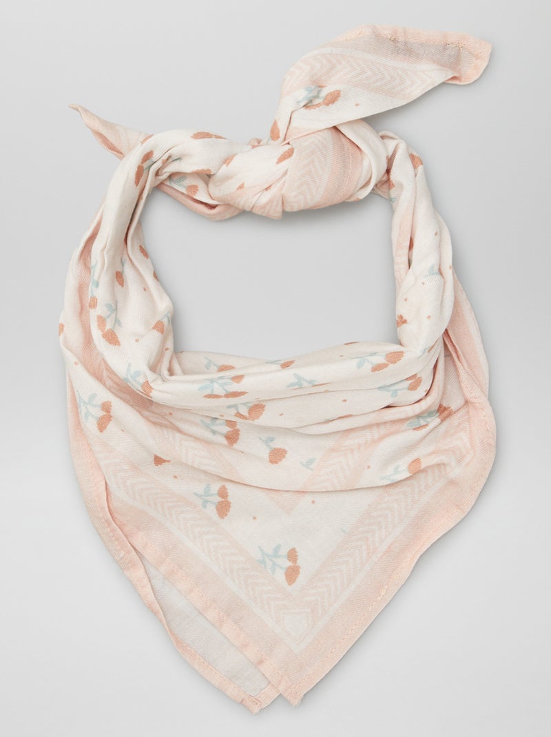 Lenço triangular estampado BEGE - Kiabi