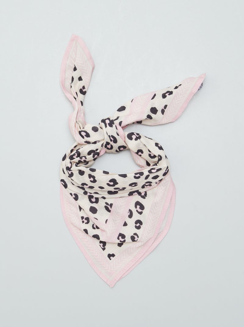 Lenço triangular estampado ROSA - Kiabi
