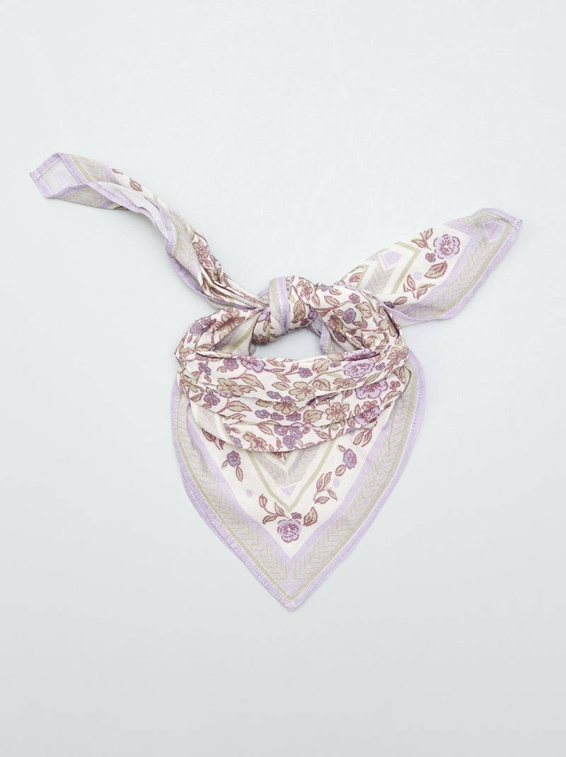 Lenço triangular estampado VIOLETA - Kiabi