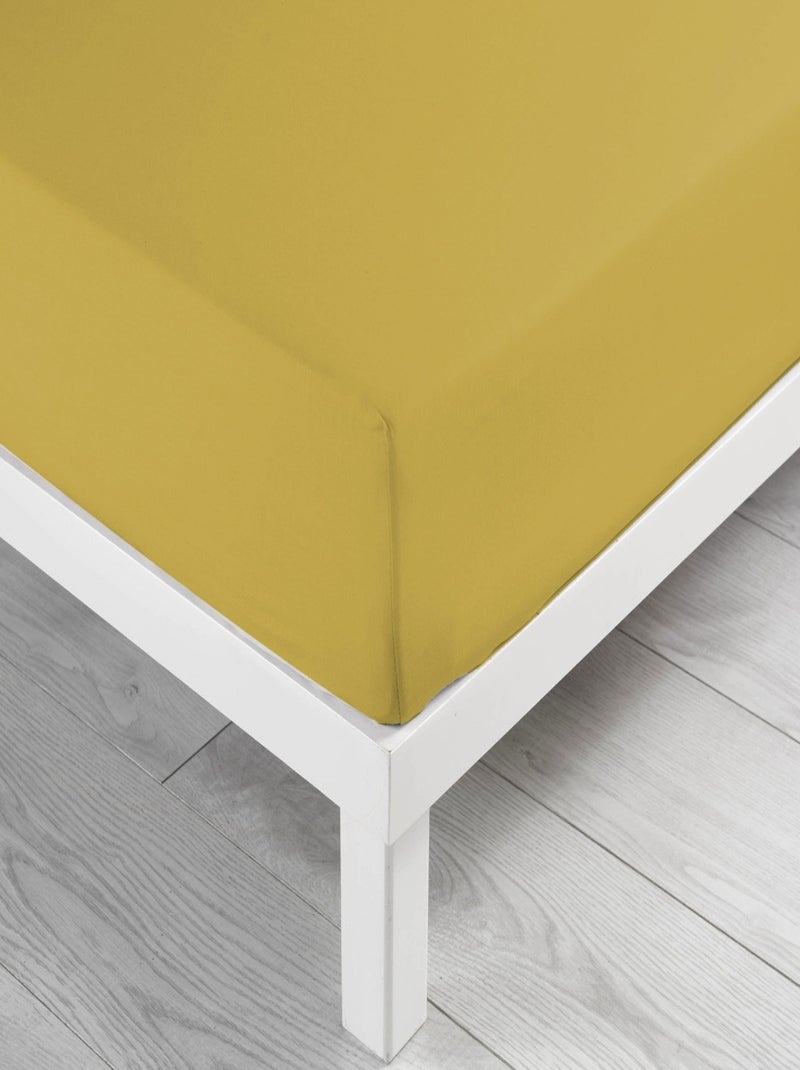 Lençóis com elástico algodão noa promo linge Amarelo - Kiabi