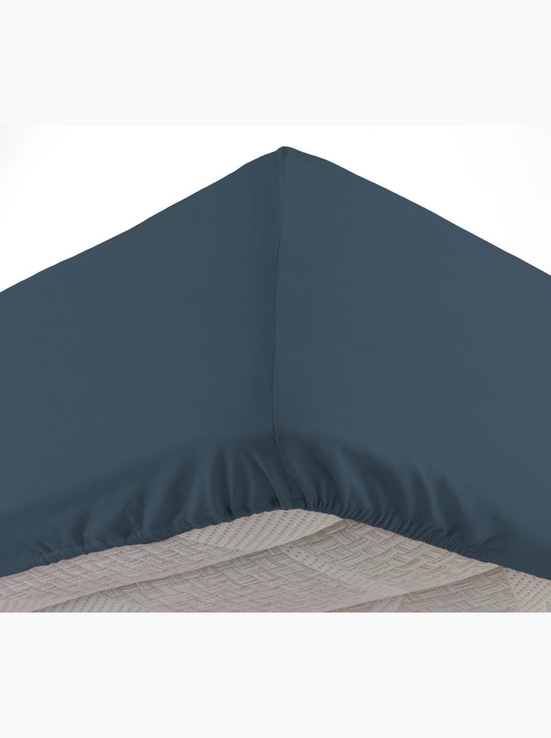 Lençóis com elástico algodão noa promo linge Azul-noite - Kiabi