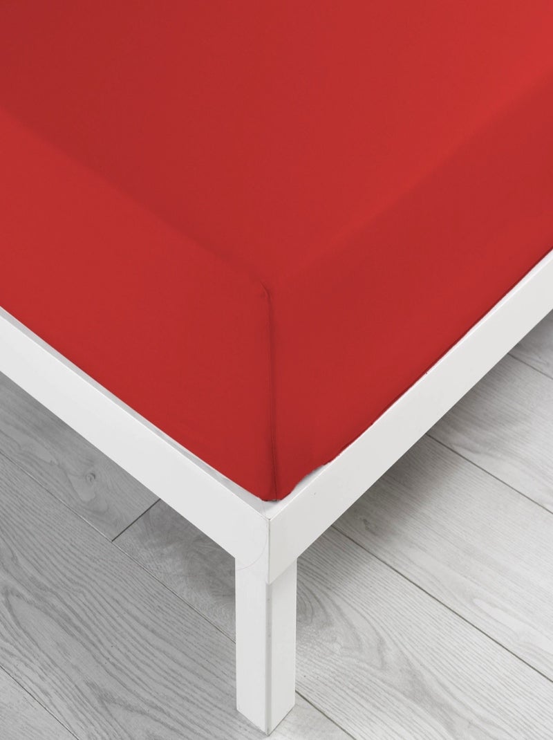 Lençóis com elástico algodão noa promo linge Vermelho - Kiabi