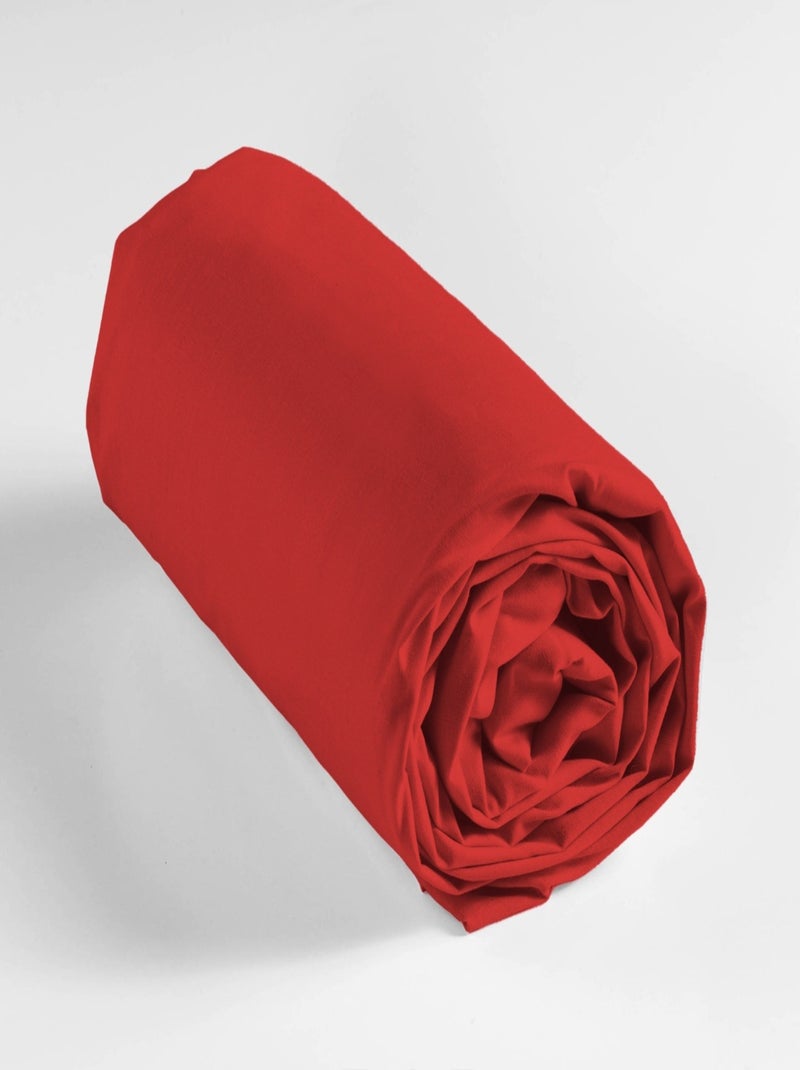 Lençóis com elástico algodão noa promo linge Vermelho - Kiabi