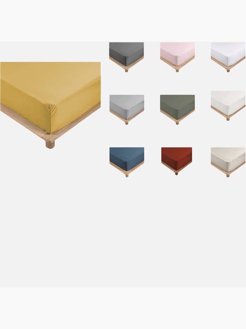 Lençóis com elástico percal de algodão lia promo linge - Kiabi Lençóis com elástico percal de algodão lia promo linge - Kiabi