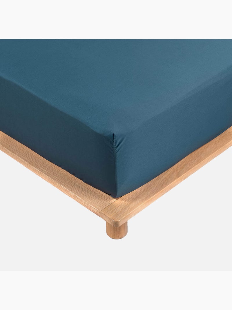 Lençóis com elástico percal de algodão lia promo linge Azul - Kiabi