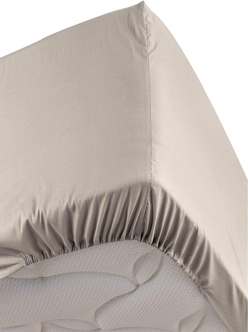 Lençóis com elástico percal de algodão lia promo linge Castanho-glacé - Kiabi