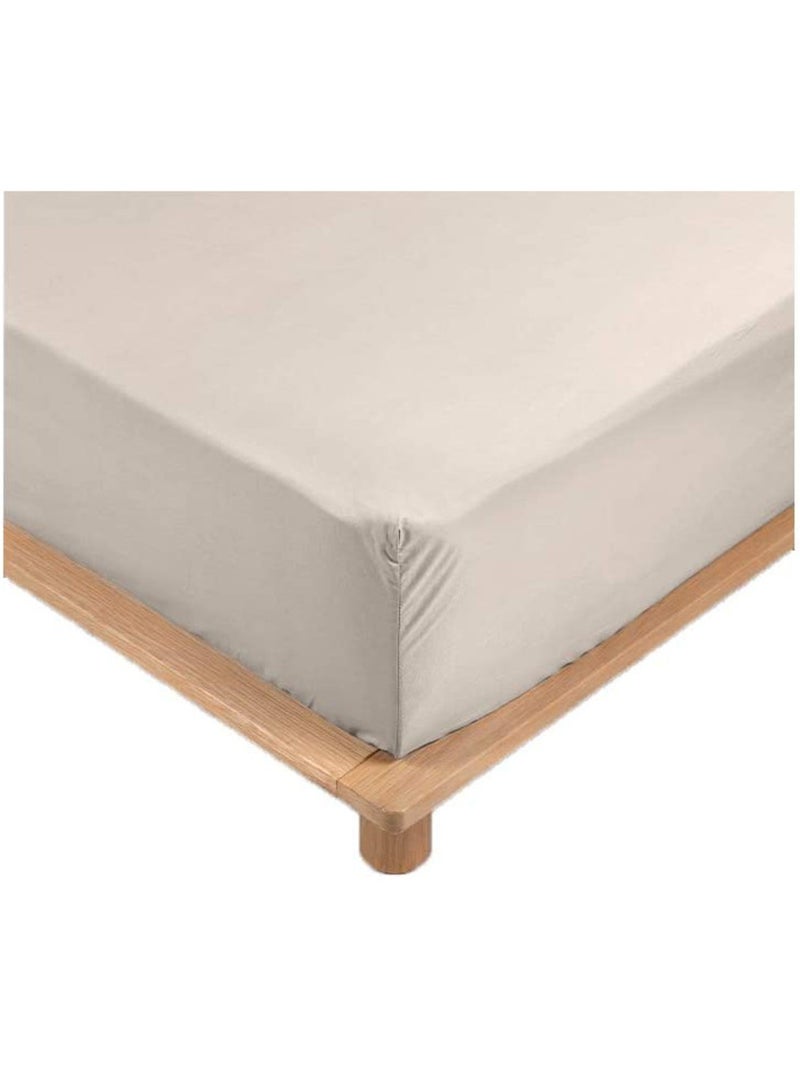 Lençóis com elástico percal de algodão lia promo linge Castanho-glacé - Kiabi