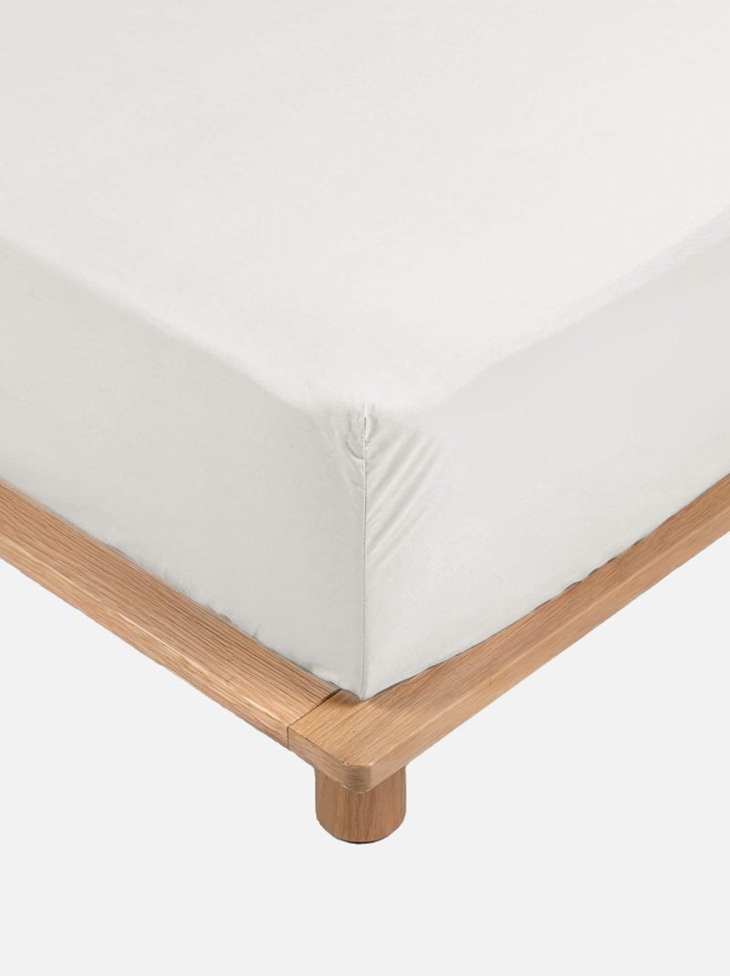 Lençóis com elástico percal de algodão lia promo linge Ecru - Kiabi