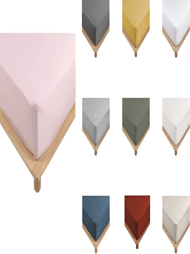 Lençóis com elástico percal de algodão lia promo linge Rosa - Kiabi