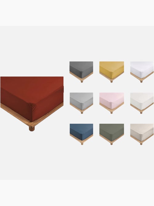 Lençóis com elástico percal de algodão lia promo linge - Kiabi Lençóis com elástico percal de algodão lia promo linge - Kiabi