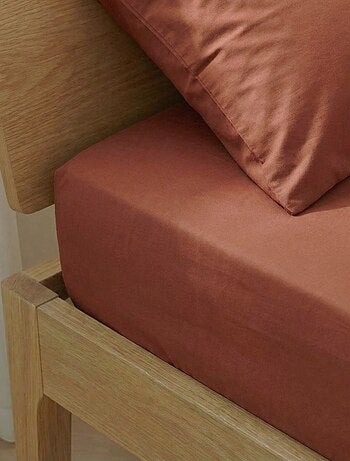 Lençol ajustável para 1 pessoa 90 x 190 em algodão - Kiabi Home