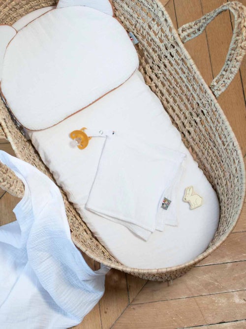 Lençol ajustável para moisés em gaze de algodão | sevira kids - Kiabi