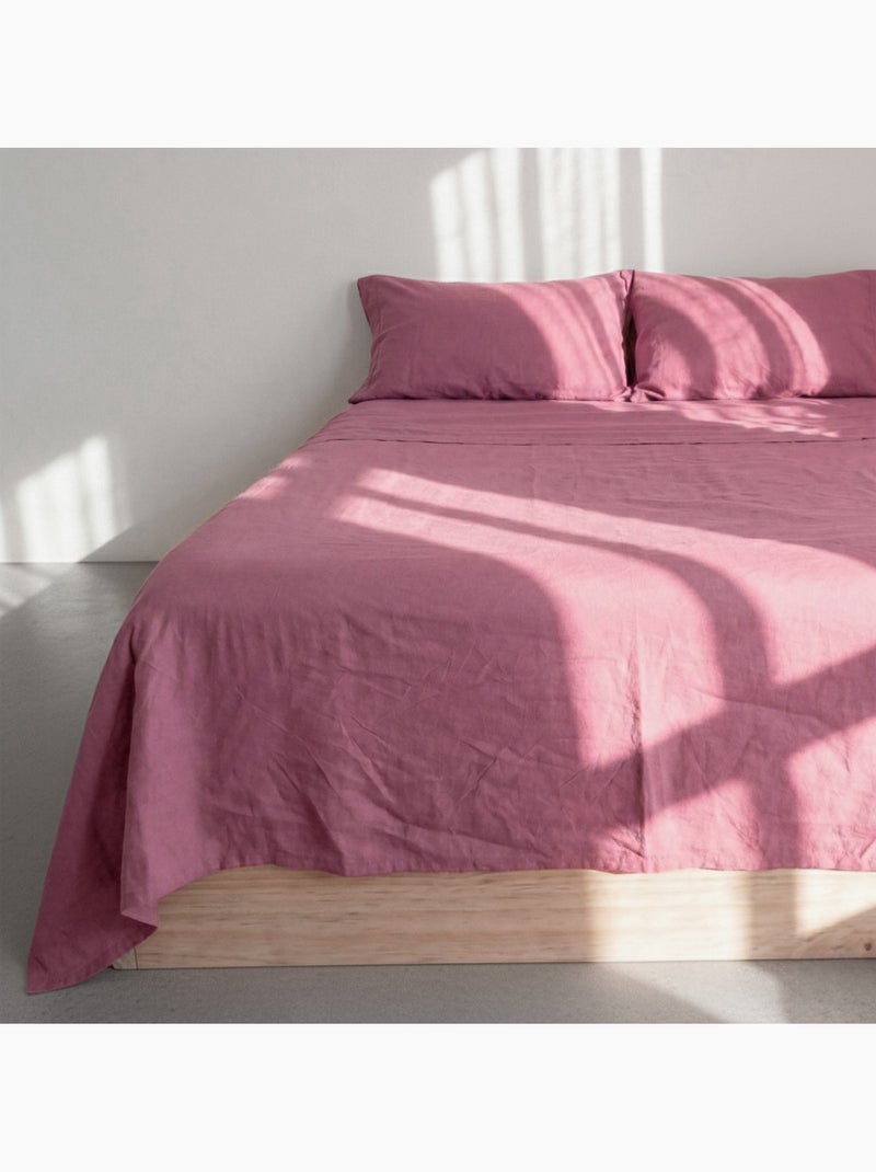 Lençol Basic "Happyfriday" Magenta - Kiabi