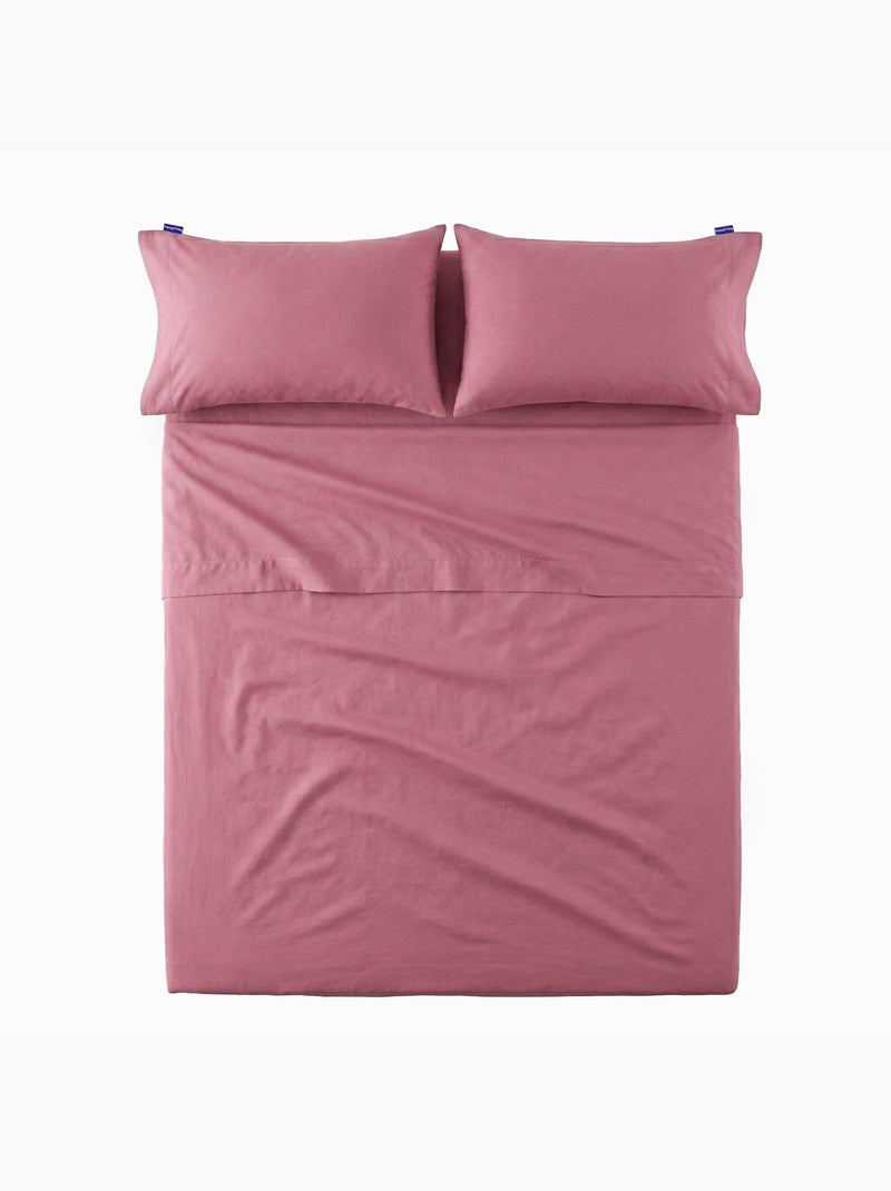 Lençol Basic "Happyfriday" Magenta - Kiabi