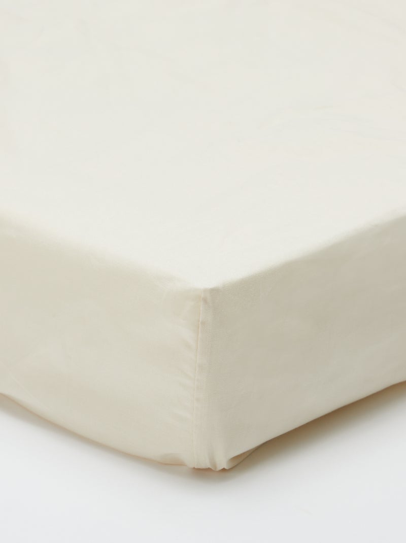 Lençol-capa casal (180x200) de algodão - Kiabi Home BRANCO - Kiabi