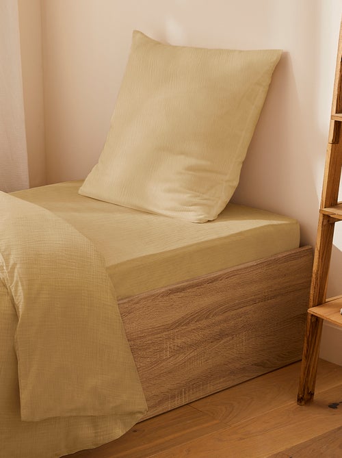 Lençol-capa de solteiro (90 x 190cm) em gaze de algodão - Kiabi Home - Kiabi