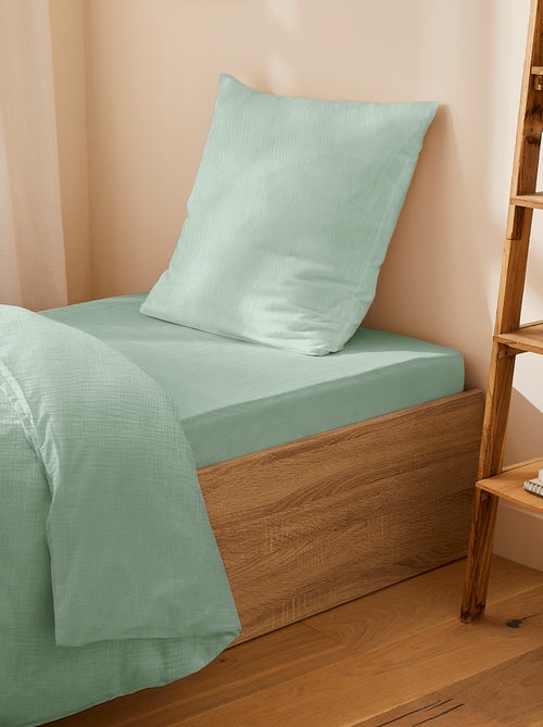 Lençol-capa de solteiro (90 x 190cm) em gaze de algodão - Kiabi Home - Kiabi