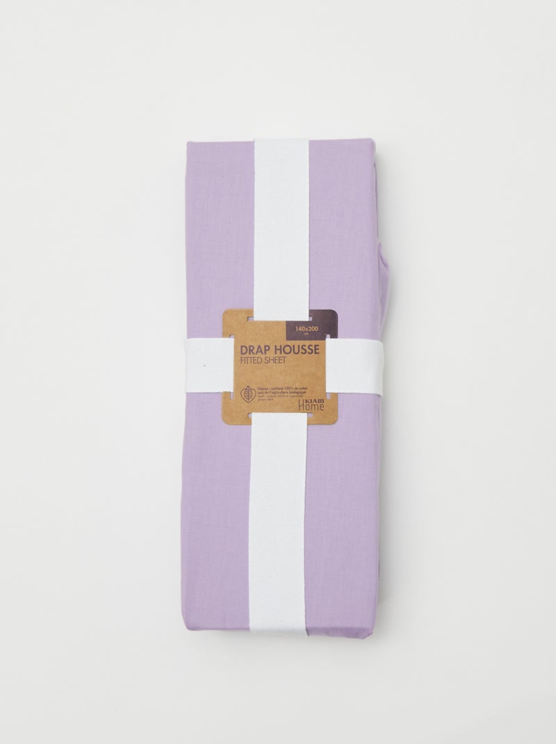 Lençol-capa liso 140 x 200 cm VIOLETA - Kiabi