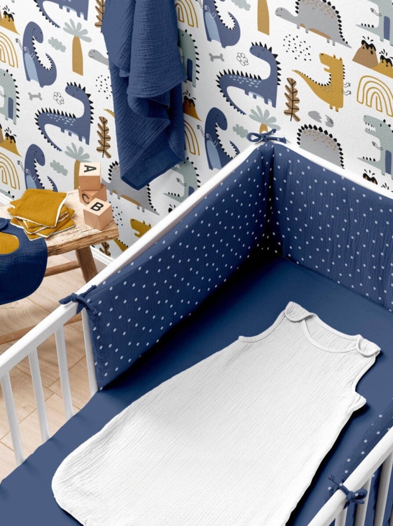Lençol com elástico gaze de algodão alia promo linge Azul - Kiabi