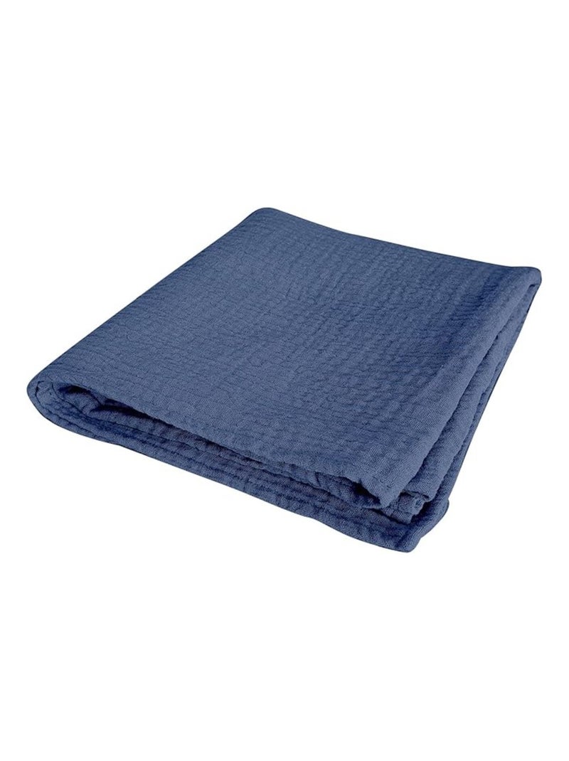 Lençol com elástico gaze de algodão alia promo linge Azul - Kiabi